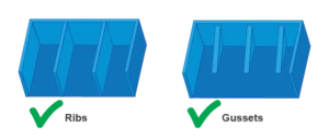 injection molding design ribs gussets